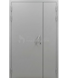 Полуторная техническая дверь с ручкой скобой ТД-109